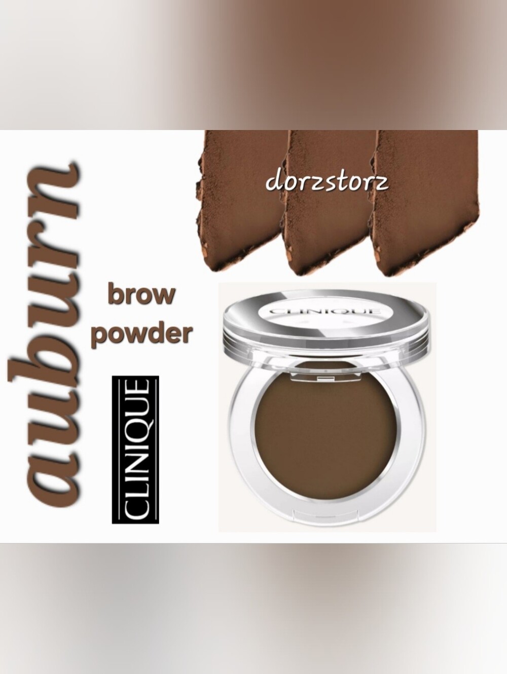 CLINIQUE Fill In The Blanks Brow Powder • AUBURN • .07 oz • NIB Soft Glam
